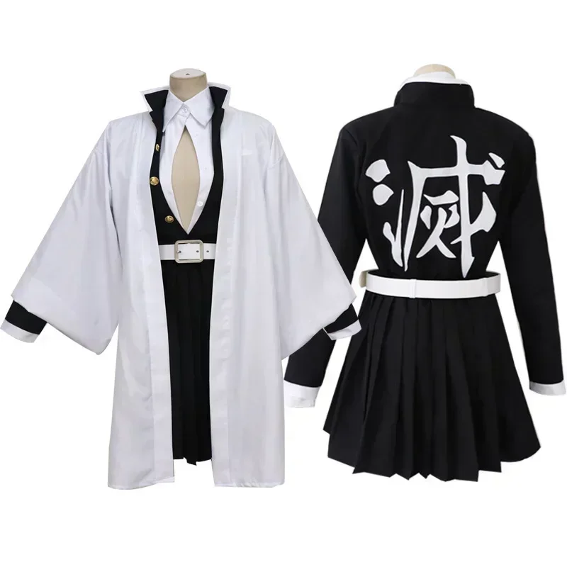 Anime  Kanroji Mitsuri Cosplay Costume Kimetsu no Yaiba Costume Kimono Uniform Kanroji Mitsuri Wig Halloween Clothes