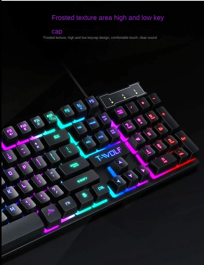 Russian pc Wired  keyboard Gamer version With Backlight Computer Spanish keyboards Colorful for laptop pc