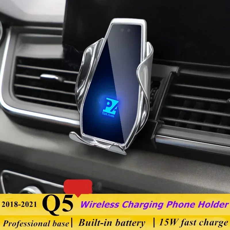 

2018-2021 For Audi Q5 Mobile Phone Holder Wireless Charger Car Cell Phones Mount Navigation Bracket GPS Support