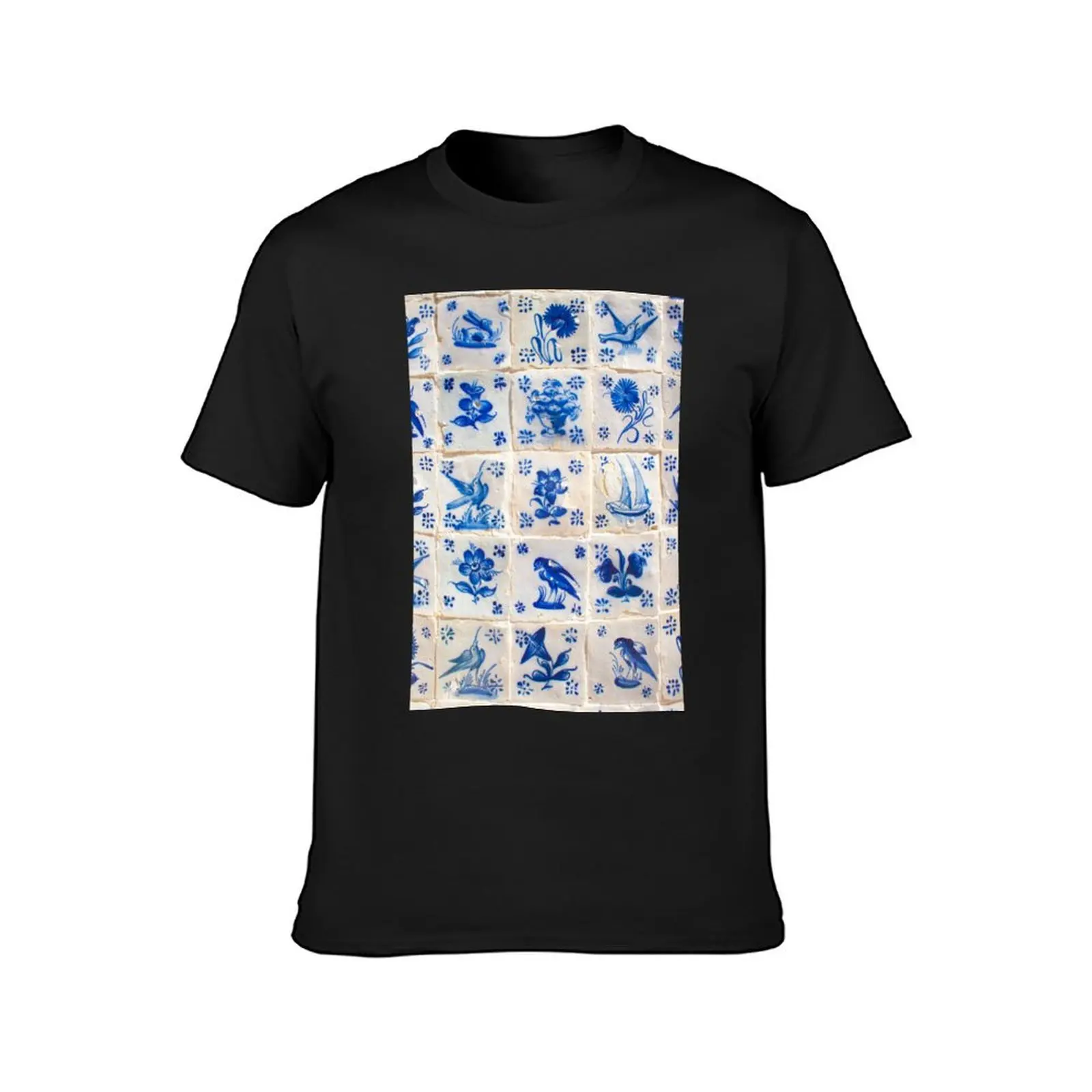 hand-painted portuguese tiles T-Shirt quick drying heavyweights oversizeds plus sizes Men's t-shirt