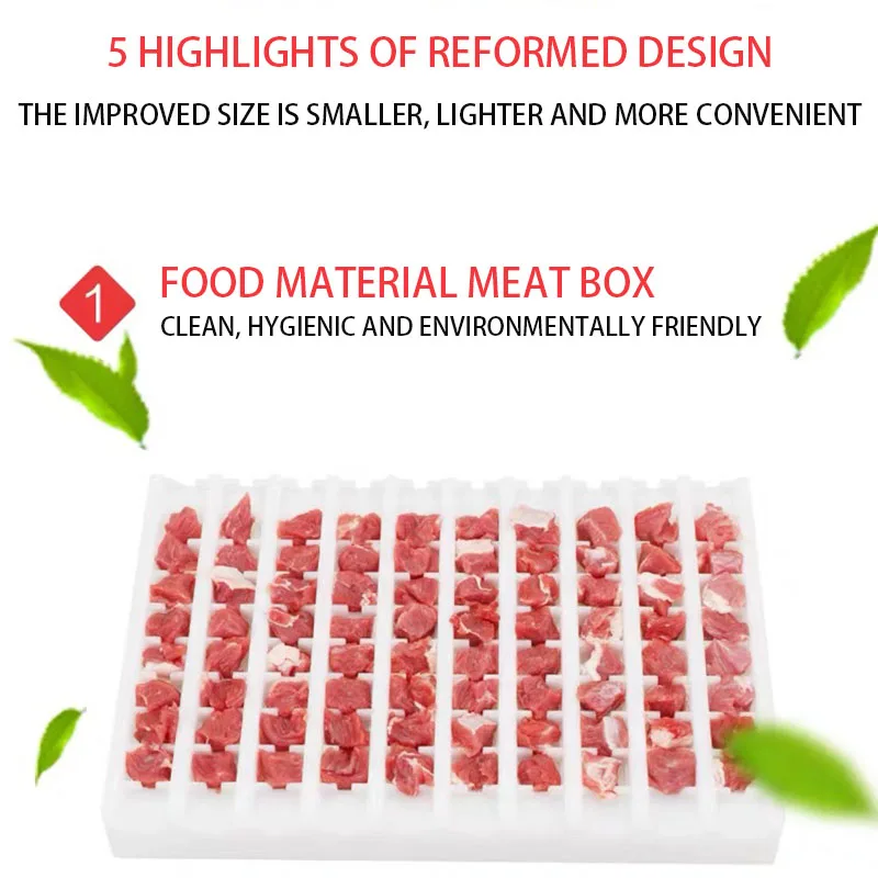 Manual Skewer Machine BBQ Stainless Steel Mutton Kebab Lamb Skewer Tools Kebab Meat Wear String Machine