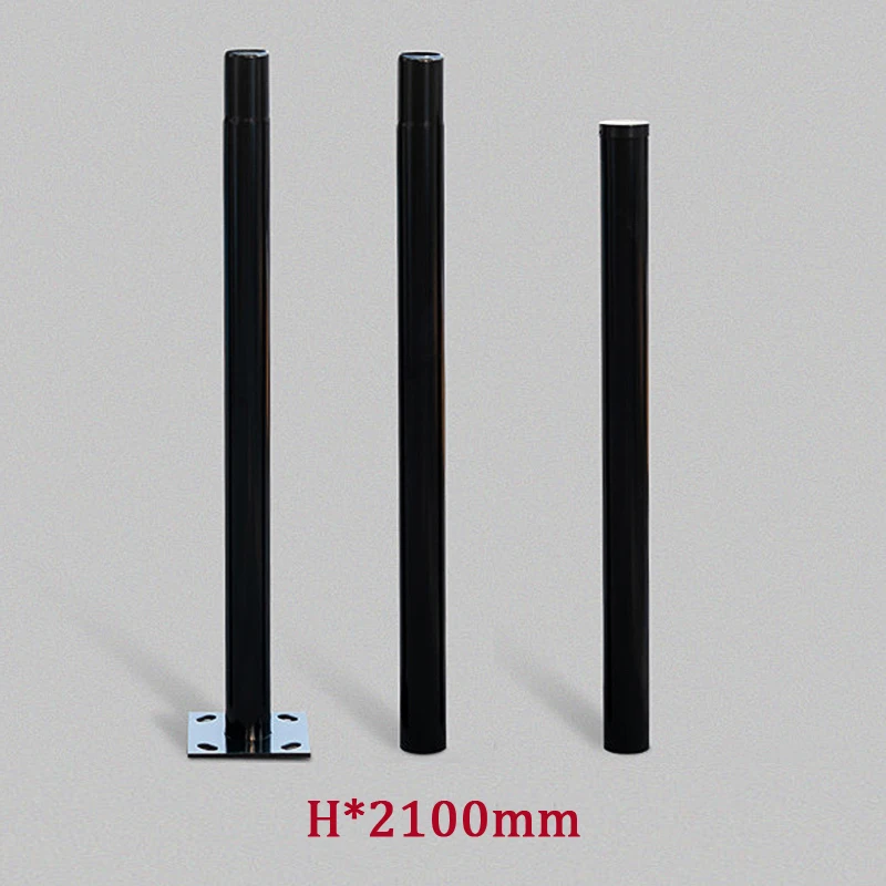 2.1 Meter Dia 58mm High Street Light Pole Black Split Solar Lamp Post Sectional Park Garden Lighting Stand