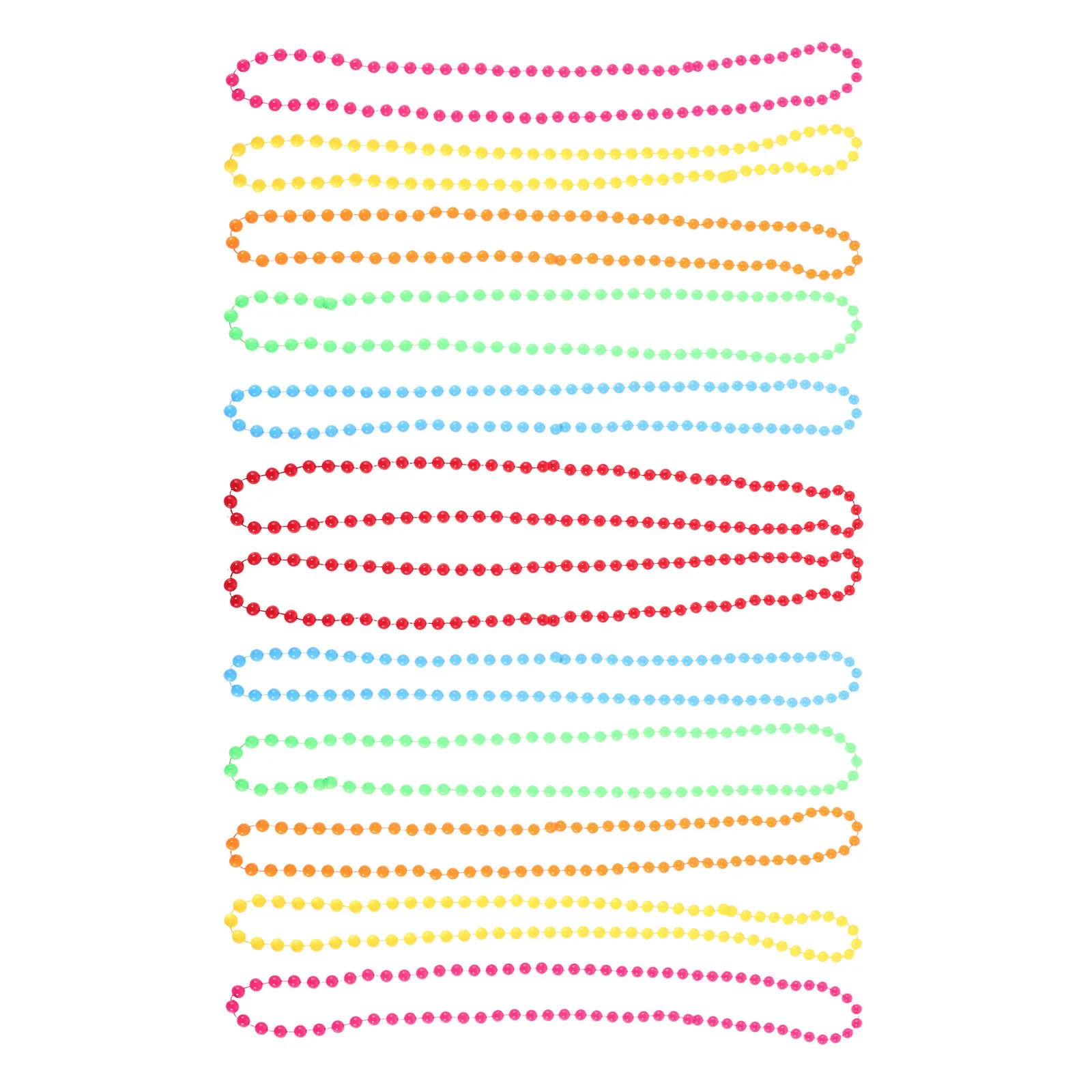 

12 шт. неоновые маскарадные ожерелья, яркие цвета, легкие пластиковые бусины, карнавальные украшения, праздничные аксессуары, реквизит для сцены, Новый год