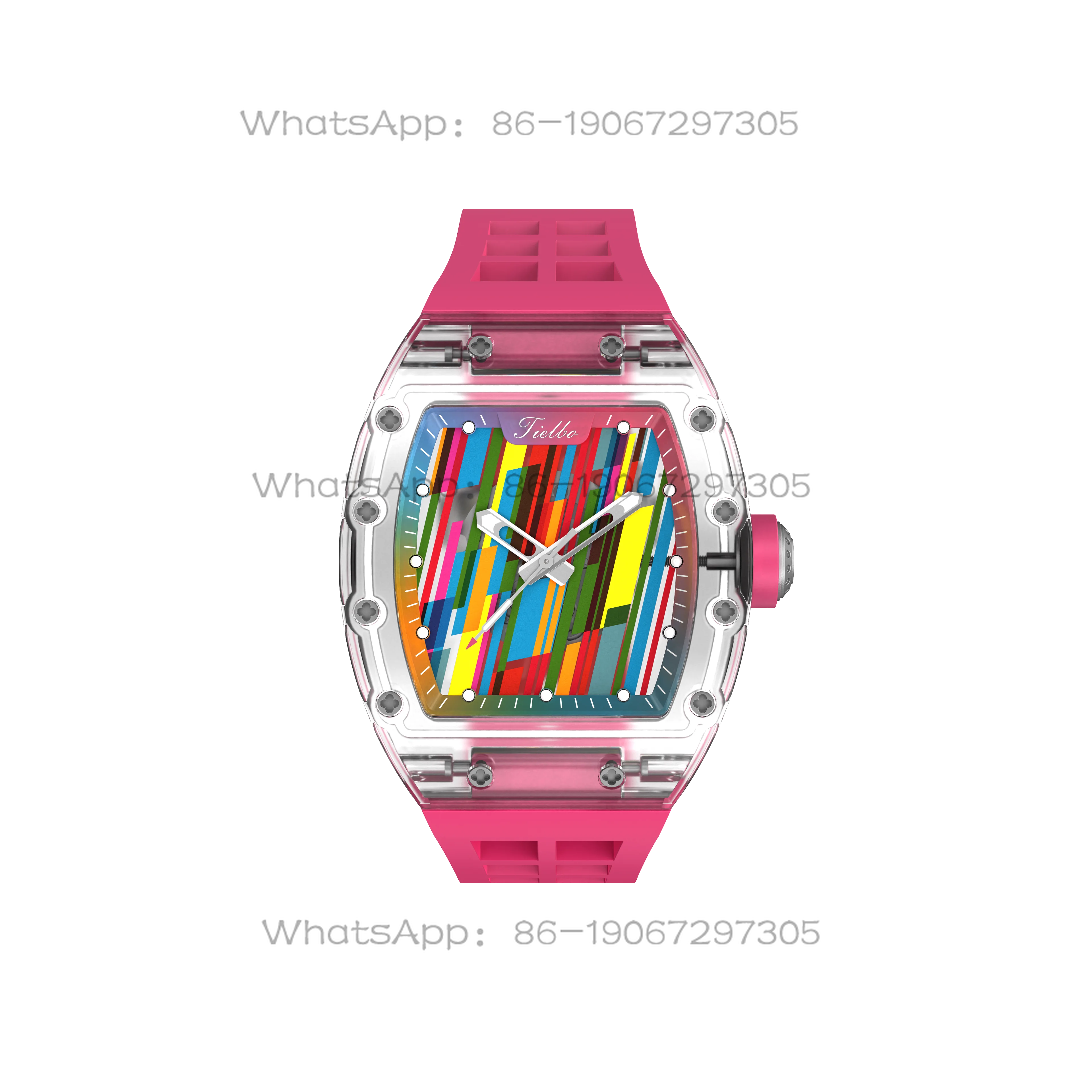 TIELBO/TIELBO Yayun Series 502 Men's Carbon Fiber Waterproof Luminous Watch Personalized Fashion Mechanical Watch