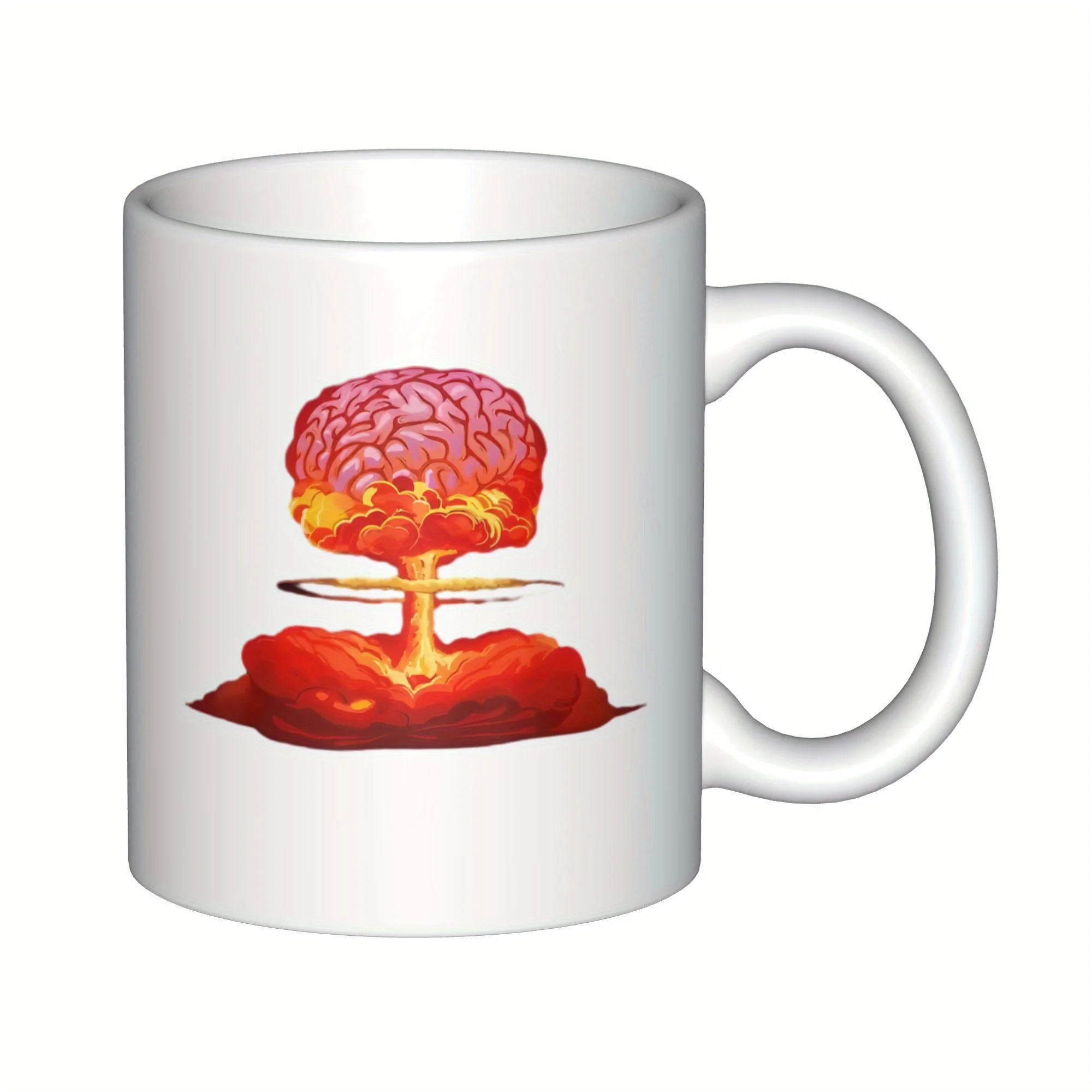 

Кружка для кофе «Ядерный взрыв», 330 мл – Двусторонняя кружка с необычным дизайном для любителей науки, забавный подарок для гиков, для него и для нее, на день рождения, белая