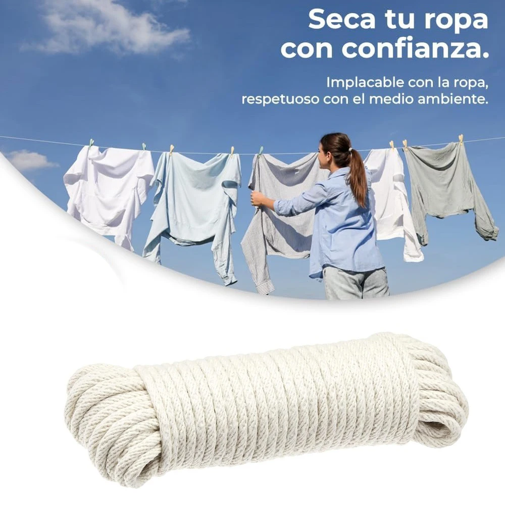 20/30m Braided Rope for DIY Crafts, All-Purpose Clothesline, Indoor & Outdoor Use Multi Purpose Home Boat Camping
