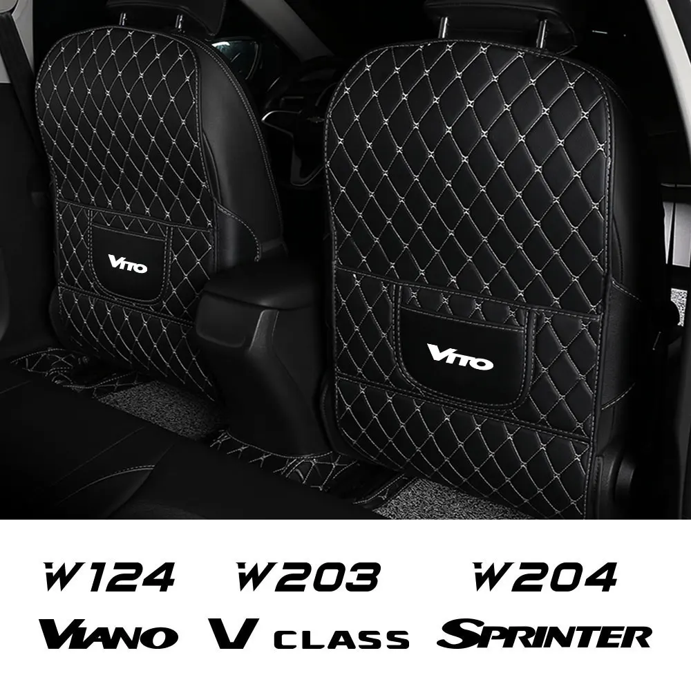 Car Anti Kick Protector Pad For Mercedes Benz W124 W203 W204 W639 Vito W447 Sprinter Viano V Class Seat Cover Auto Accessories