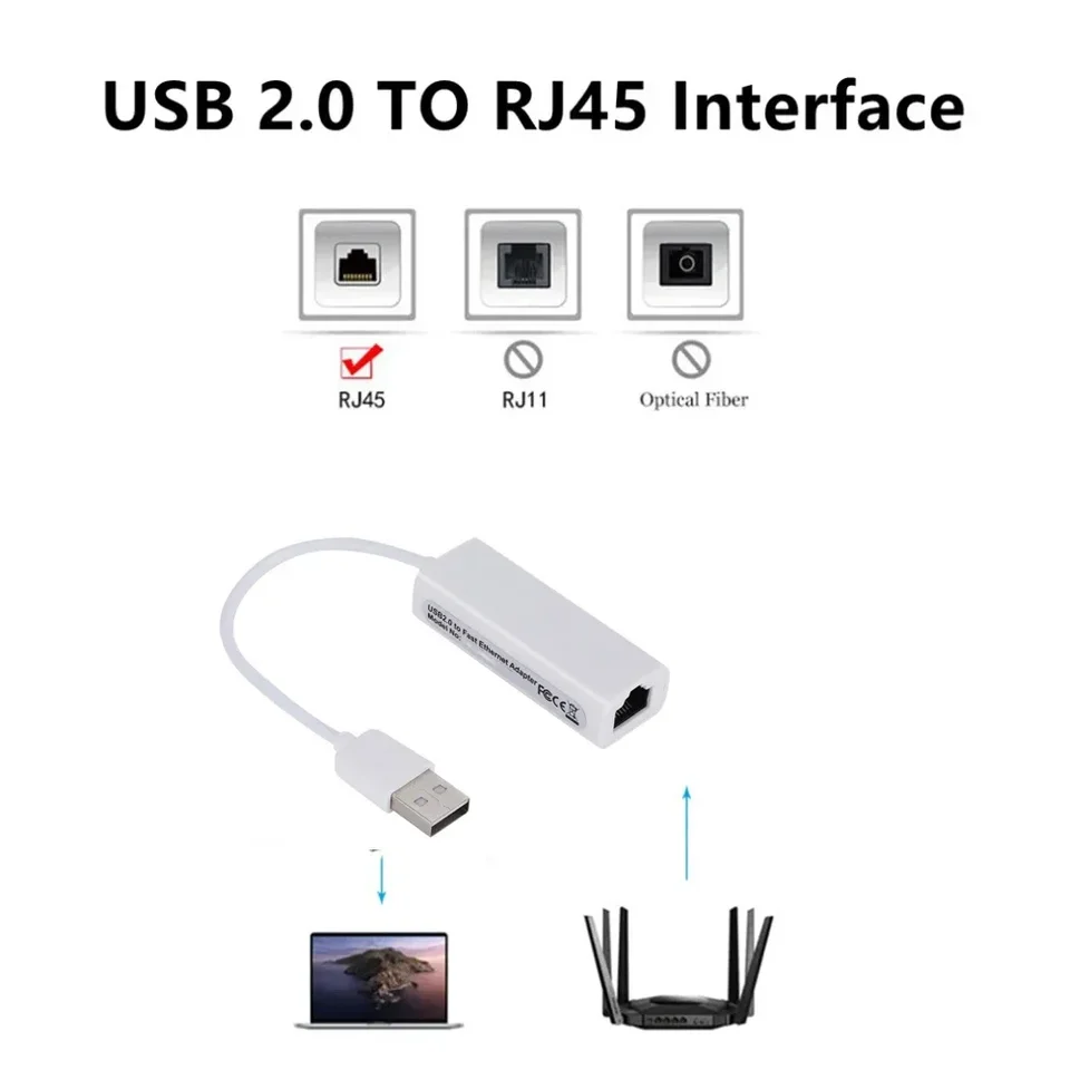 Adaptateur Réseau USB Ethernet Compatible avec Ordinateurs Portables et Tous les Ordinateurs Compatibles USB 2.0, y compris Windows 7-11, Vista, Mac OS X et macOS - par Mobi Lock Adaptateur Réseau USB Ethernet Compatible avec Ordinateurs Portables et Tous les Ordinateurs Compatibles USB 2.0, y compris Windows 7-11, Vista, Mac OS X et macOS - par Mobi Lock