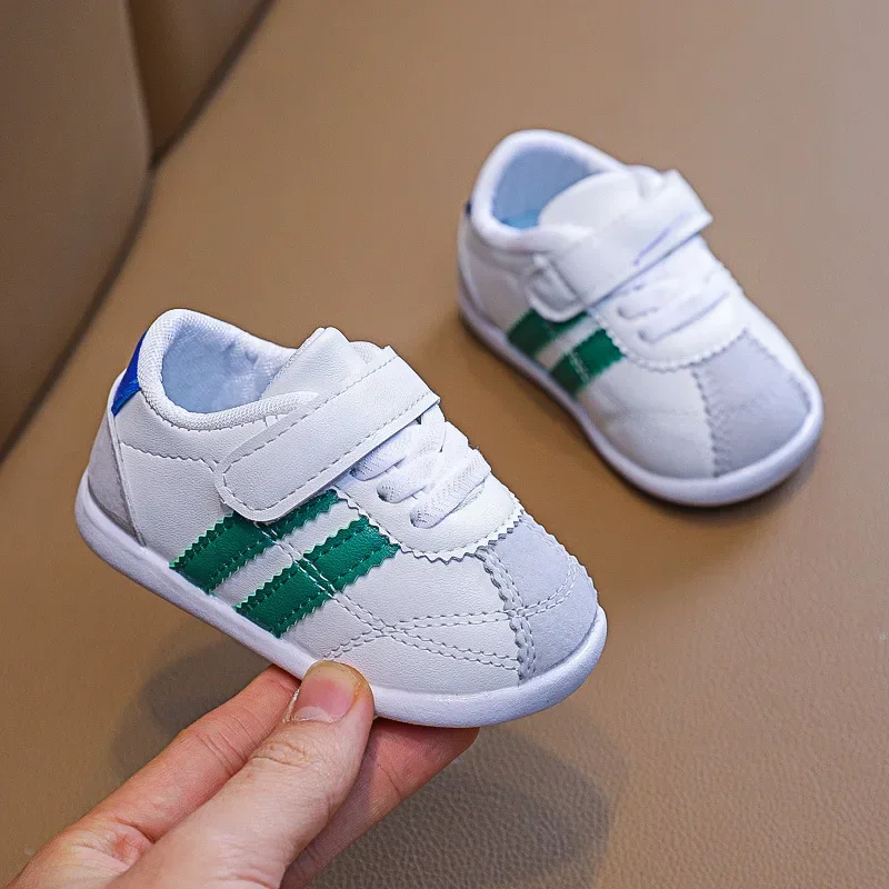 

Baby Boys Walking Shoes 2024 New Girls Fashion Versatile Sports Shoes Cute Sweet Running Shoes Wear-resistant Dirt-proof Sneaker