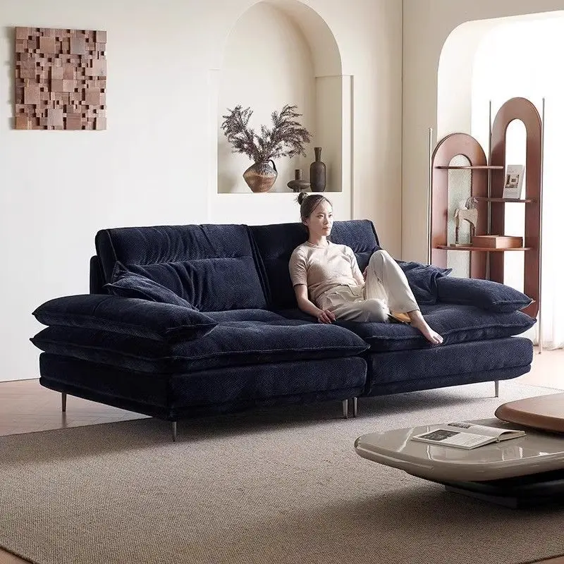 Sofa cotton and linen removable and washable mobile adjustment backrest fabric sofa