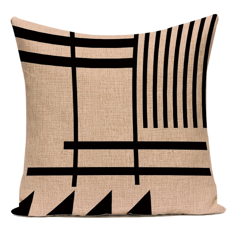 Cotton Linen Cushion Cover Geometry Animal Elephant Deer Letters Throw Pillow Case Home Decorative Cushion Cover Accessory