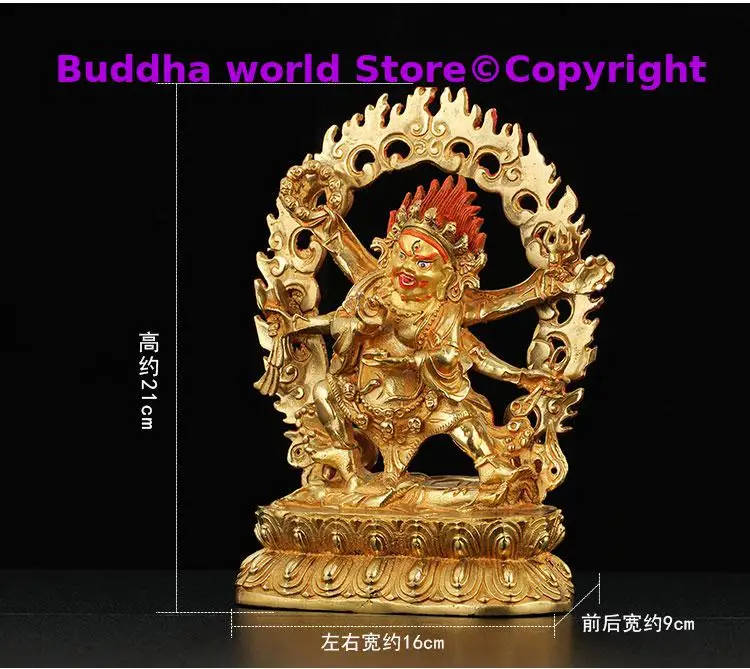 unique Buddha 2025 HOME Talisman efficacious Protection Tibetan Buddhism Mahakala Mahesvara gold buddha figure copper statue