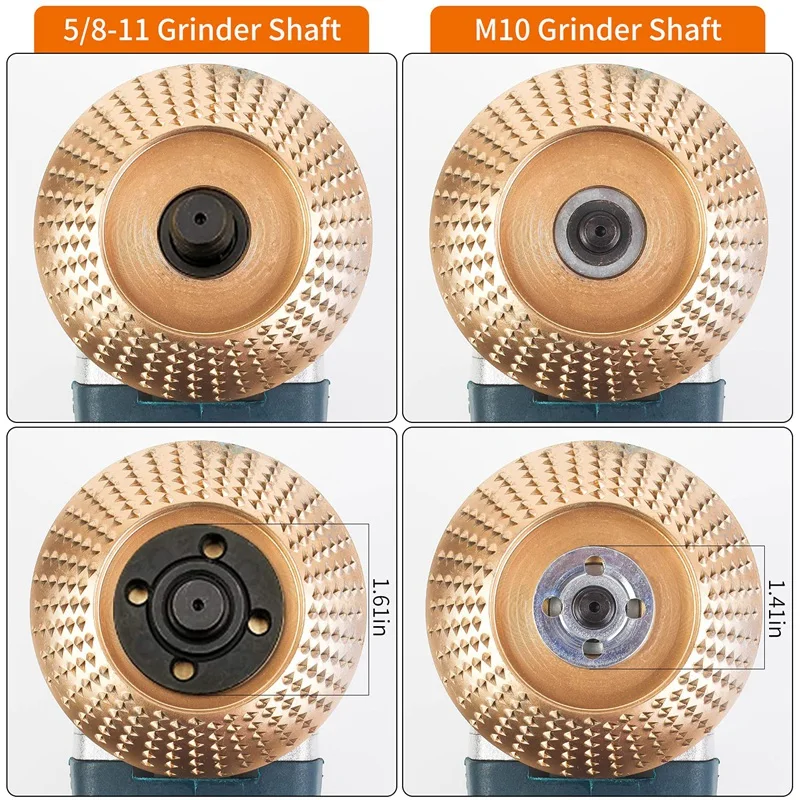 3 Pieces Of Wood Carving Disc Set Suitable For 4 Inch Angle Grinder, Suitable For Wood Cutting,Grinding Machine Cutting