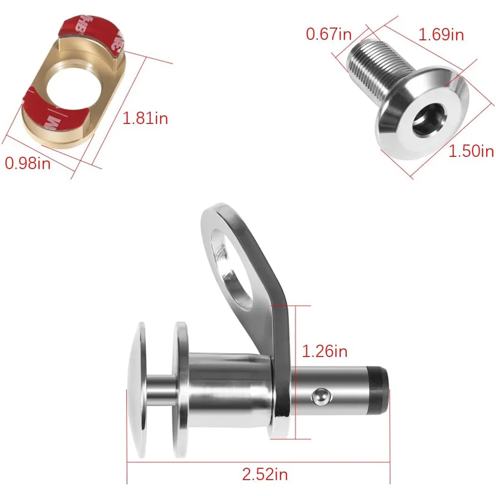 3/8-Inch Quick Release Boat Fender Holder Install Tool Kit Marine Stainless Steel Quick Install Boat Fender Mount Brackets Hange
