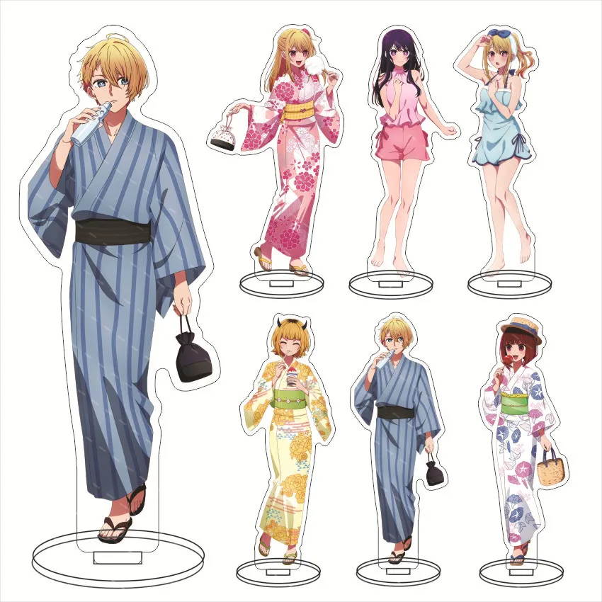 

Cute Oshi No Ko Figure Display Anime Acrylic Stand Model Plate Hoshino Ai Aqua Ruby Amamiya Gorou Desk Ornaments Accessories