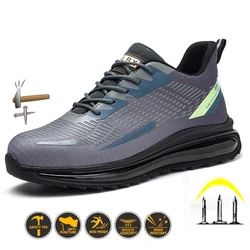 Work Boots Indestructible Safety Shoes Men Steel Toe Shoes Puncture-Proof Sneakers Male Footwear Shoes Adult Work Shoes