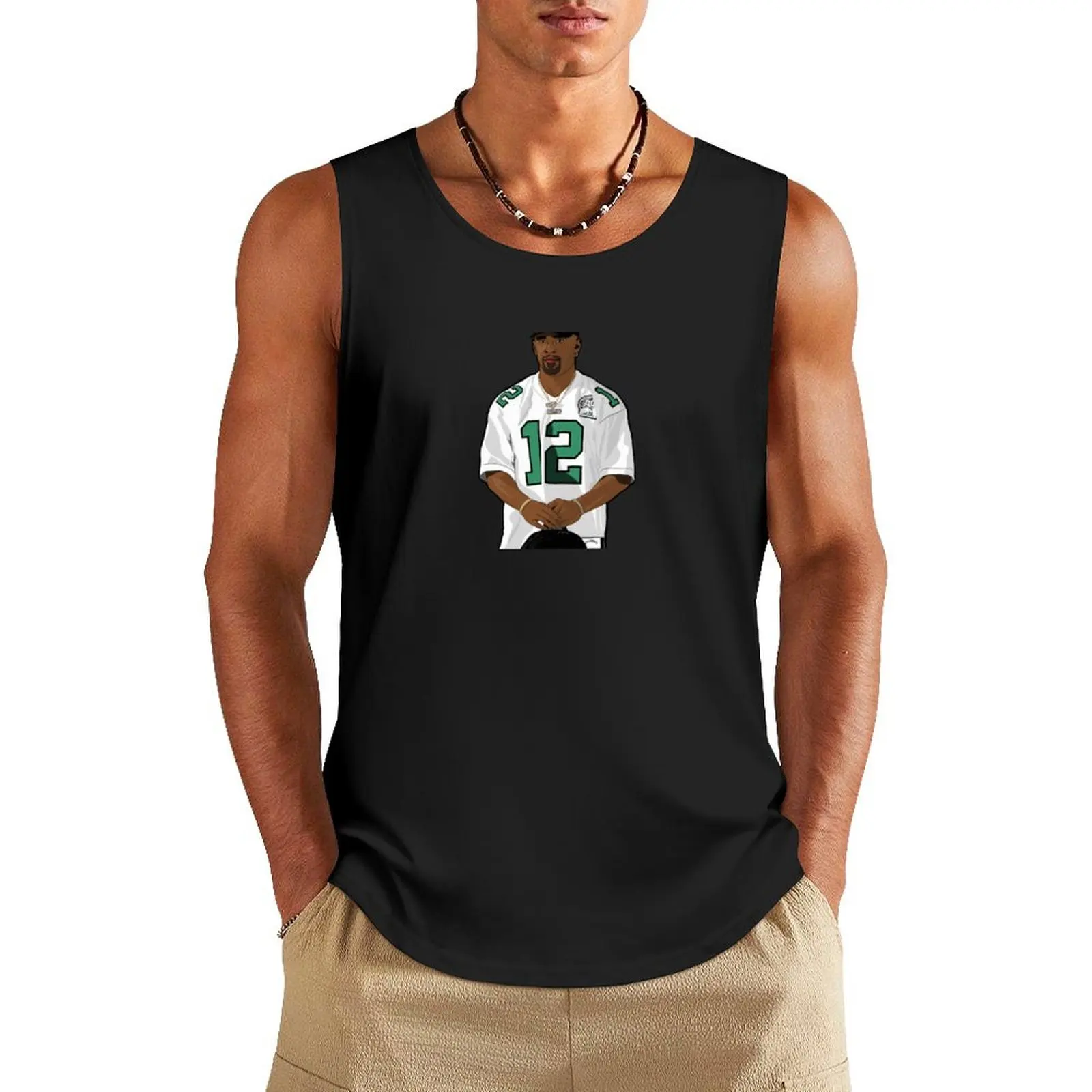 

Jalen Hurts Fit Tank Top Men's clothes luxury style sleeveless jackets vest for men Men's gym t-shirts