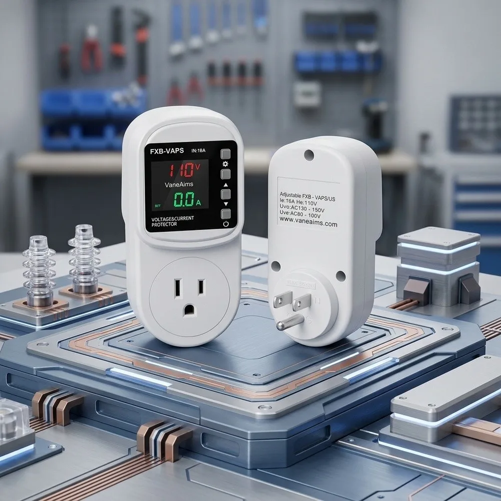 For 110V 16A Over Under Voltage Protection Device for Household Appliances Continuous Monitoring Auto Capability