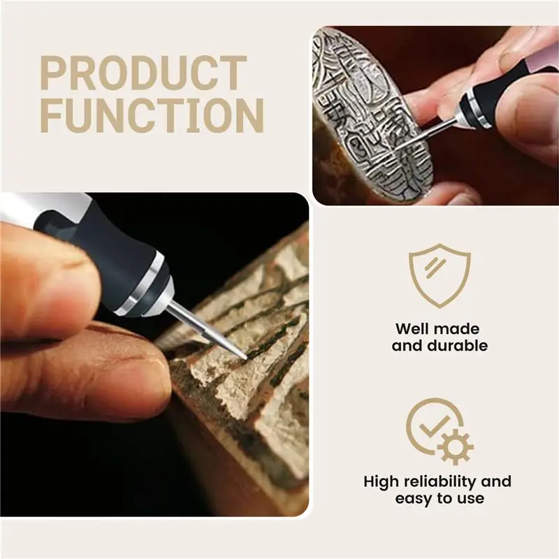 A74E-Electric Engraving Pen Engraving Tool Set Micro-Engraver Etching Pen DIY Rotary Tool For Carving,Wood,Metal,