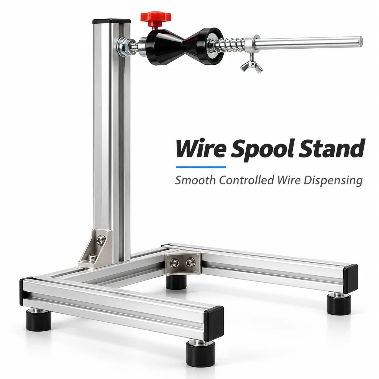 AOLIVIYA Adjustable Tension Wire Spool Holder Reel Stand With Bearings Payoff Dispenser For Fishing Line Enameled Copper Wire