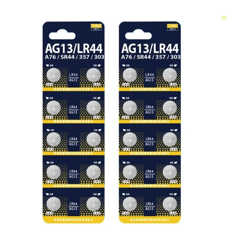 AG13/L1154/LR44 แบตเตอรี่เซลล์ปุ่มเหรียญเซลล์แบตเตอรี่พกพาและติดตั้งDropshipping