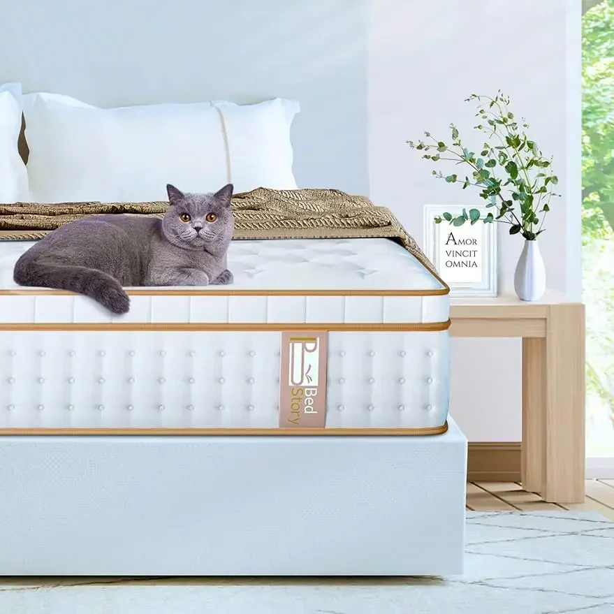 Bedstory Queen , 12 Inch Gel Memory Foam Hybrid Mattress In A Box,  Size  With Individually Wrapped