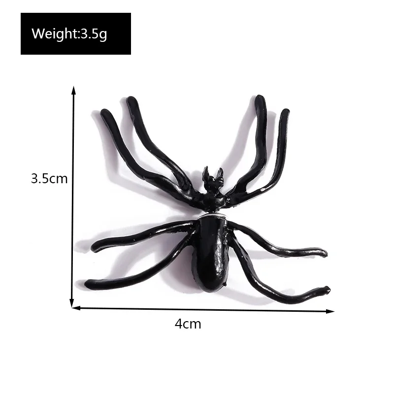 1-6pc Black Color Spider Stud Earrings for Women Unique Design Punk Personality Female Small Earrings Black Ear Jewelry view 6