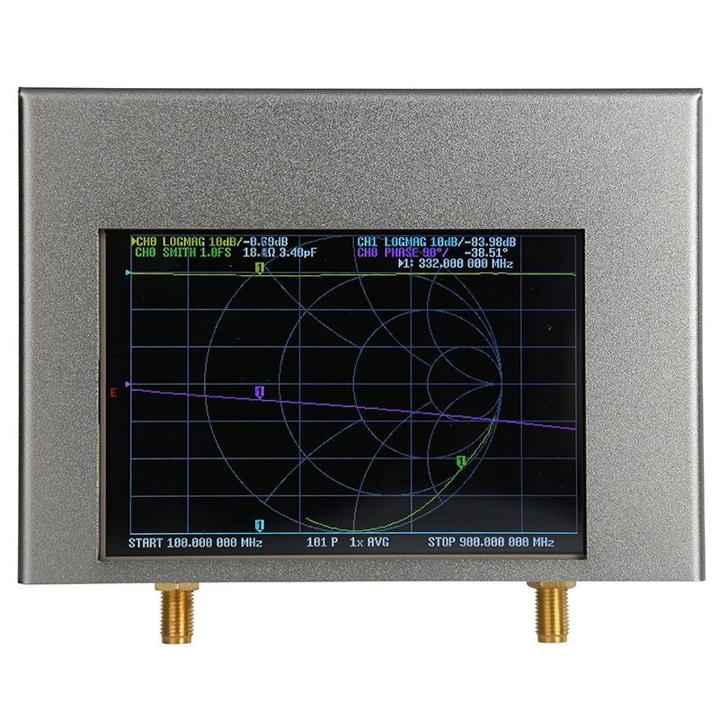 Imagem -02 - Nanorfe Original Nanovna v2 Plus4 Analisador de Rede do Vetor de 4ghz 50khz4ghz Frequência Ultraelevada Vhf de Ondas Curtas 70-90db com Bateria de 3200mah