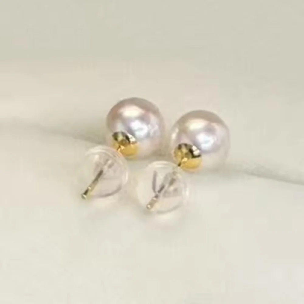 

Самые продаваемые серьги с натуральным белым жемчугом Акойя AAAA9-10 мм 10-11 мм, золотая игла 18 карат/AU750