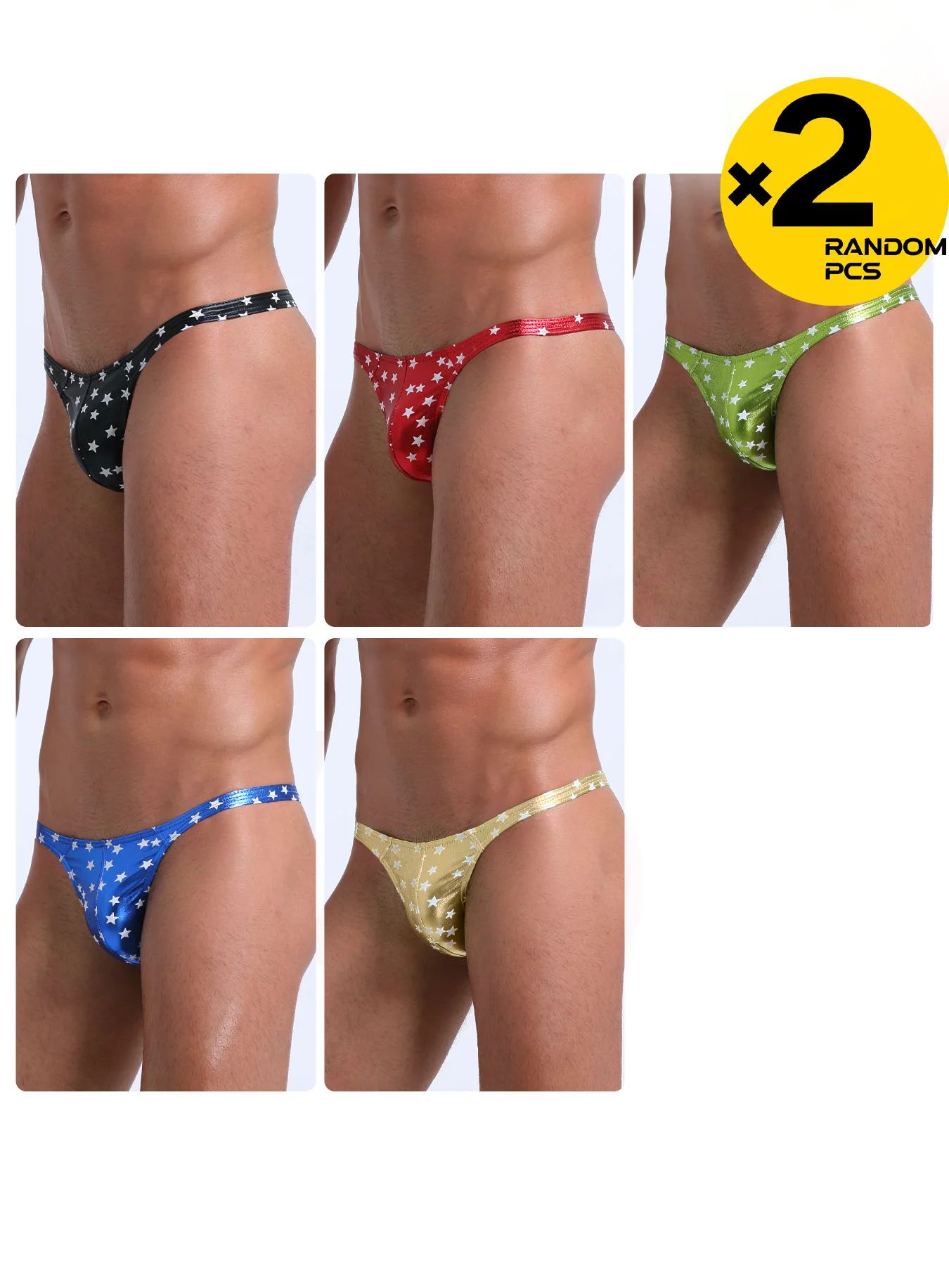 الرجال ثونغ تقليد الجلود مثير موضة منخفضة الارتفاع ملابس داخلية مرنة ضيق شخصية العصرية الرجال تنفس عشوائي 2/3/4 قطعة