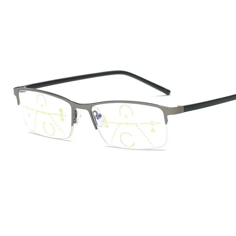 2023 Ultra Light Antifatigue Progressive Multifocal Commercial Reading Glasses Men Bifocal Intelligence Diopter Glasses image 5