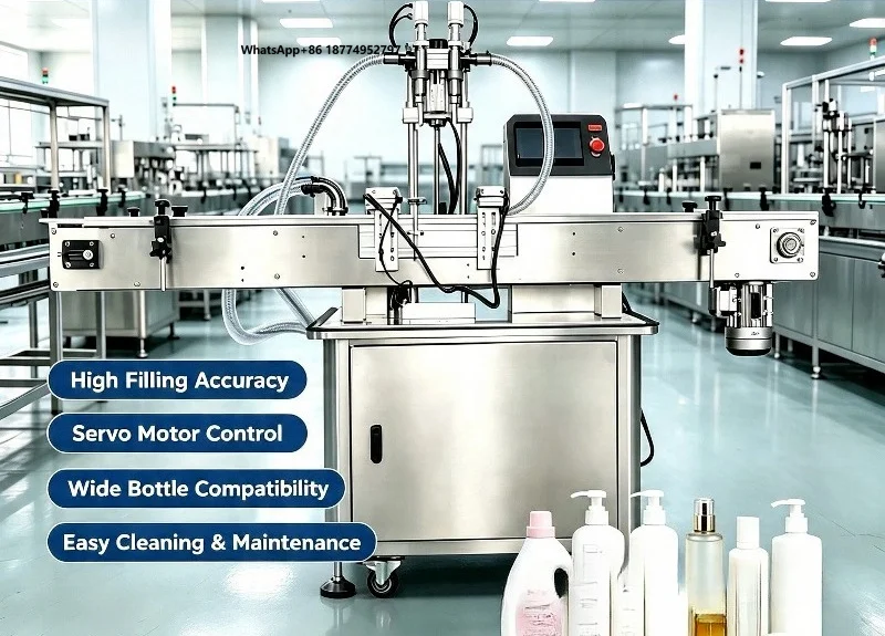 Automatic Bottle Filling Machine with Servo Gear Pump for Small & Medium Production Scale