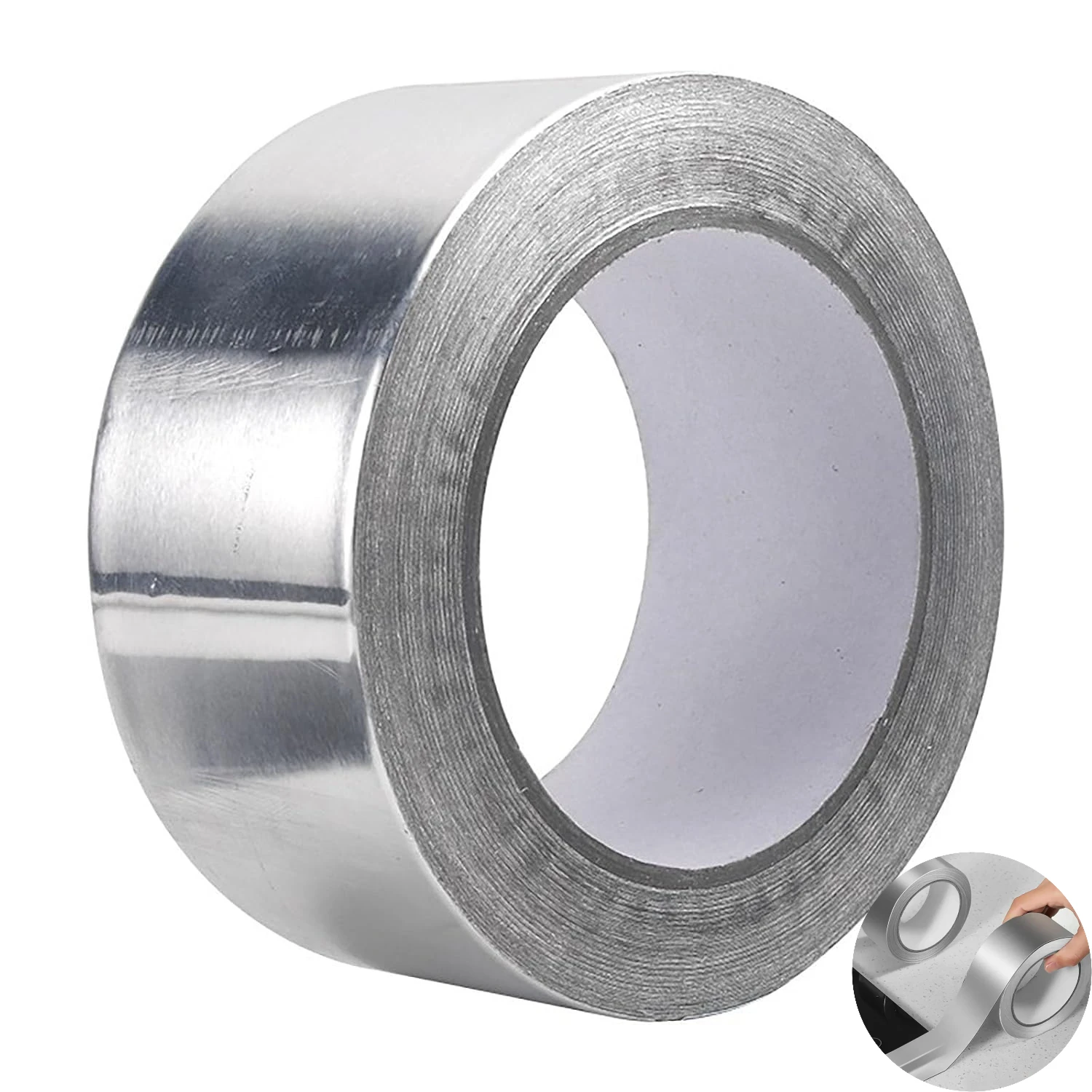 Aluminum Foil Tape, Silver Tape for Metal Repair, Foamboard, Insulation, Sealing and Patching Hot and Cold Air Ducts