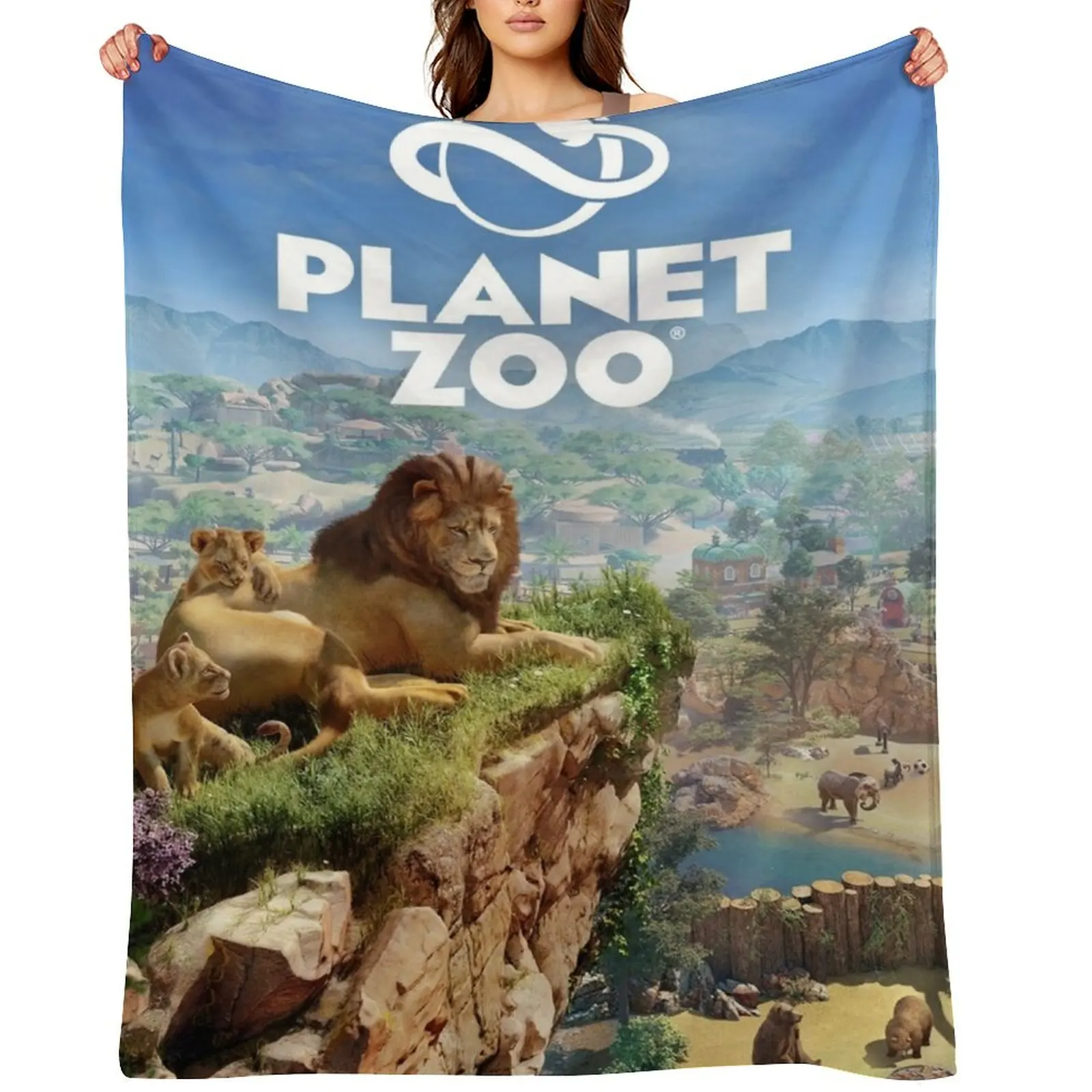 

Planet zoo Throw Blanket Sleeping Bag Comforter Soft Plush Plaid Bed Fashionable Blankets