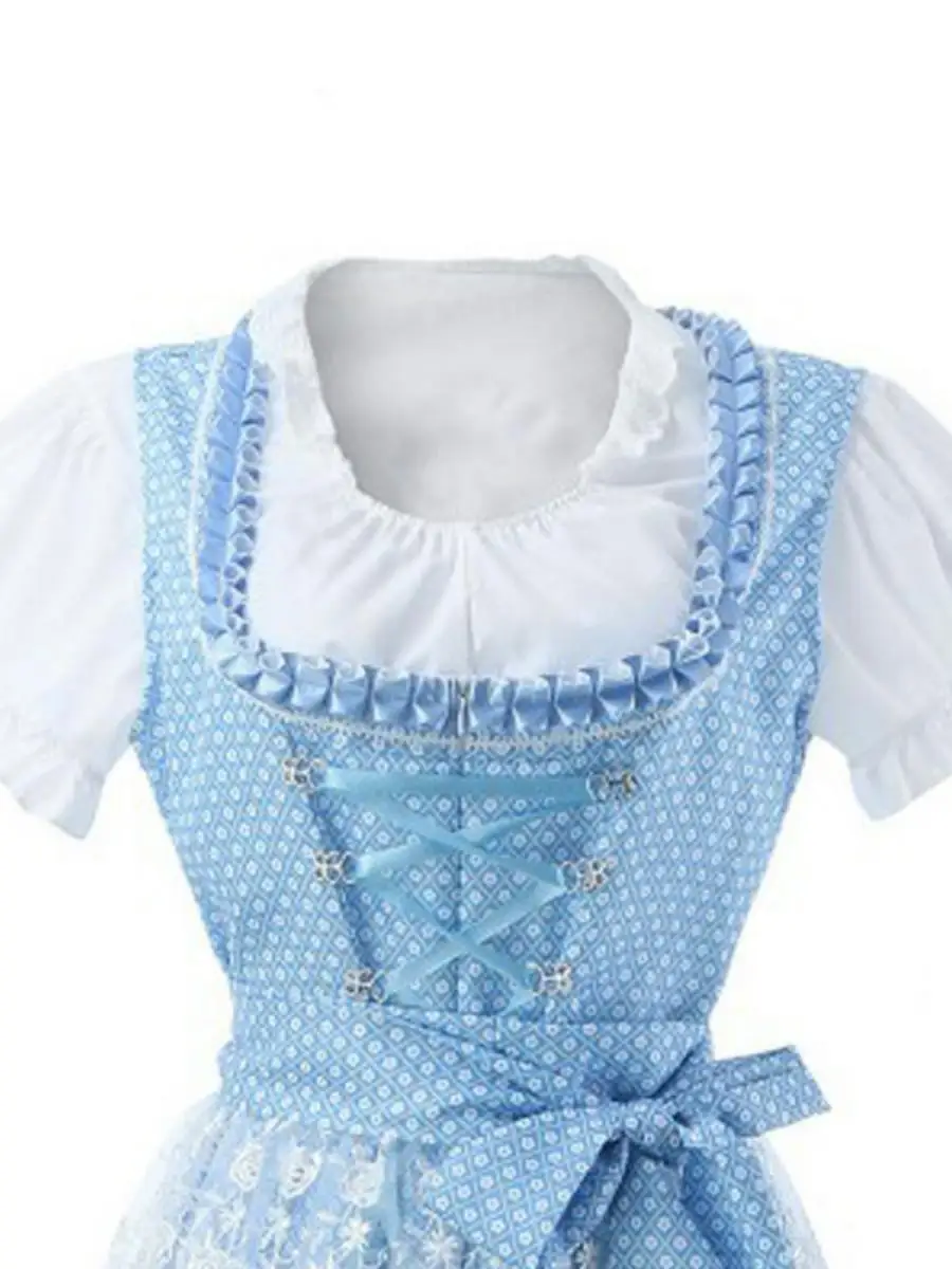 جديد loween Mh Beer Festival طويل مطبوع ort Sve Dr مع حزام مرحلة الأداء زي المرأة الملابس التقليدية