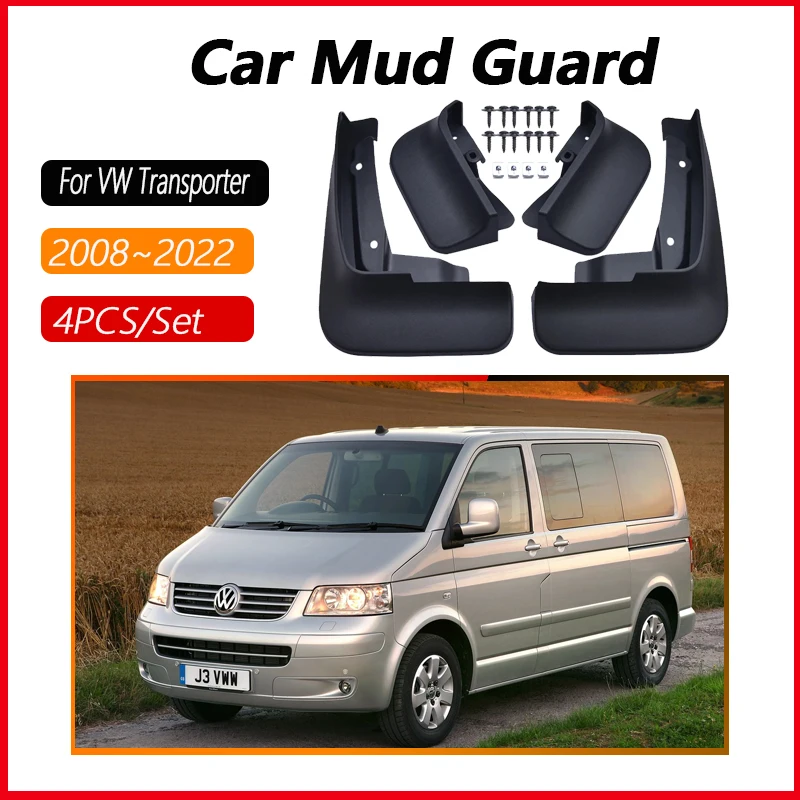 Car Wheel Fenders For Volkswagen VW Transport T5 T6 T7 Caravelle Multivan 2008~2022 Antifreeze Flare Splash Mudflaps Accessories