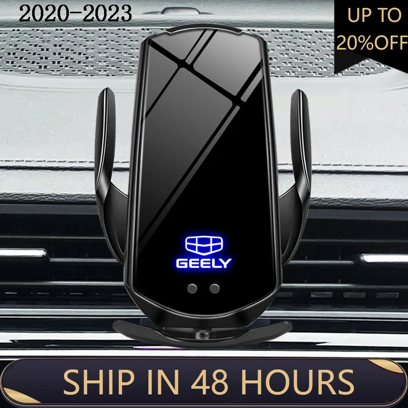 

Автомобильный держатель для телефона для Geely Atlas Pro 2023 2022, беспроводная зарядка, внутреннее специальное крепление, навигационный кронштейн, аксессуары