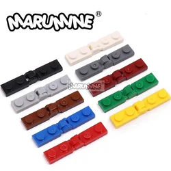 Marumine 50PCS Hinge Plate 1x2 MOC Construction Bricks Blocks Connection Accessories Parts Model Kits 44301 44302 Compatible