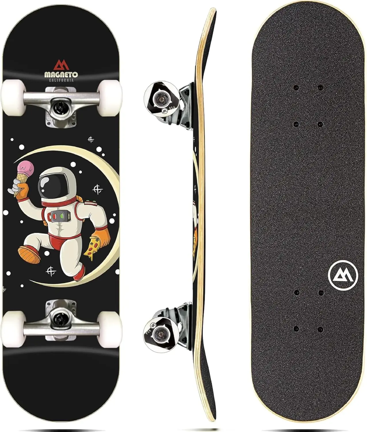 

Complete Cruiser Starter Skateboard for Beginners and Adults, 27.5" Size with Double Kicktails