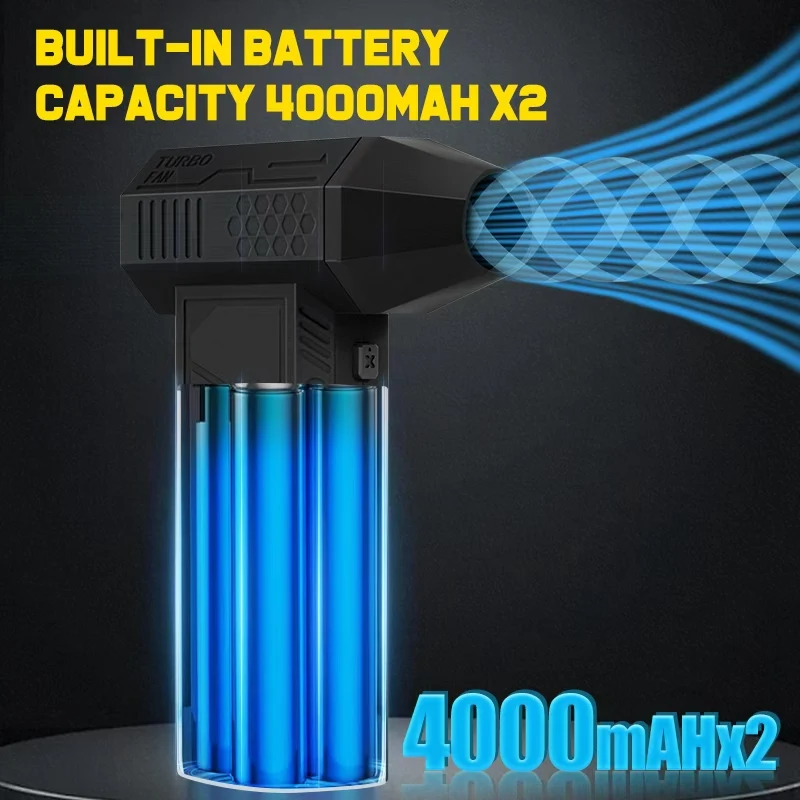 Handheld Mini Turbo Jet-ventilator, 180000 RPM Krachtige luchtblazer Persluchtstofdoek voor autodroger / pc / thuis