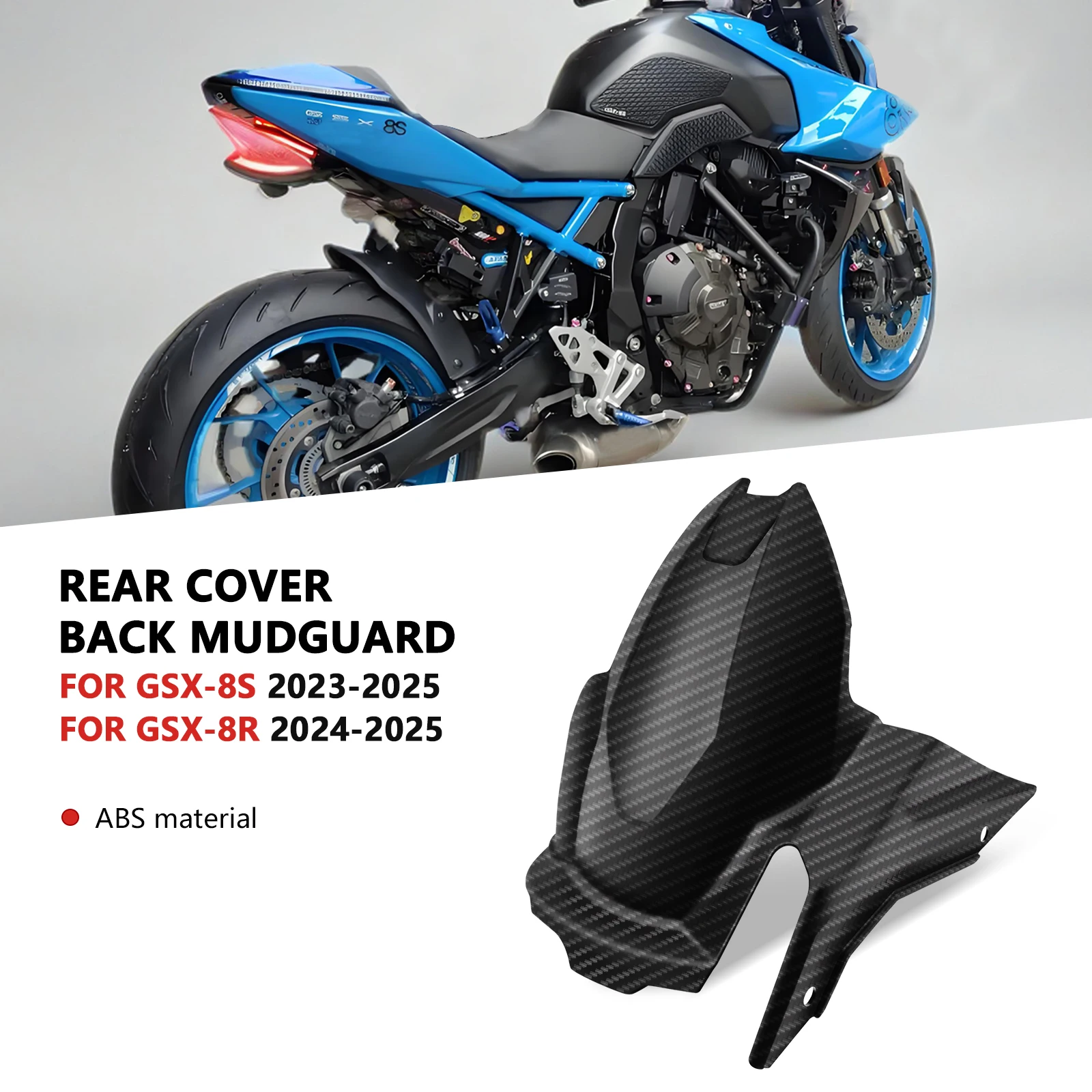 For GSX 8S 2025 GSX-8S 2024 23 GSX-8R GSX8R 2024-2026 GSX-8TT 800 Fender Hugger Rear Cover Back Mudguard Splash Guard Protector