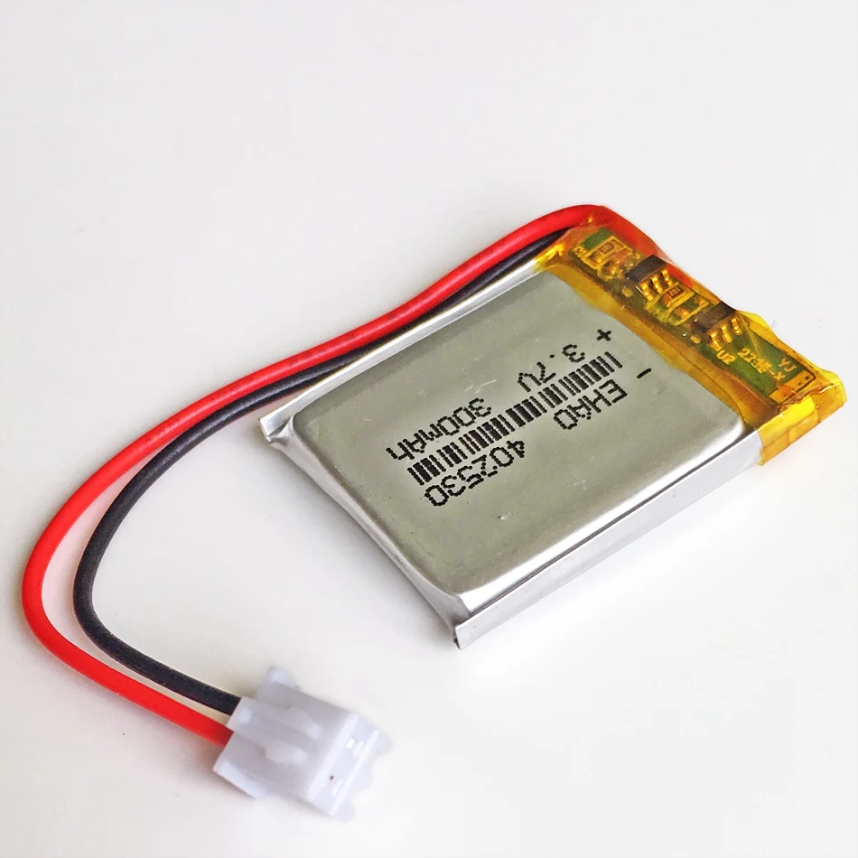 بطارية ليثيوم أيون قابلة للشحن ، 3.7 فولت ، 300 مللي أمبير ، 402530 + JST ، 2.5 مللي متر ، 2Pin المكونات ل MP3 ، غس ، سماعة بلوتوث ، سماعة ، ساعة ذكية