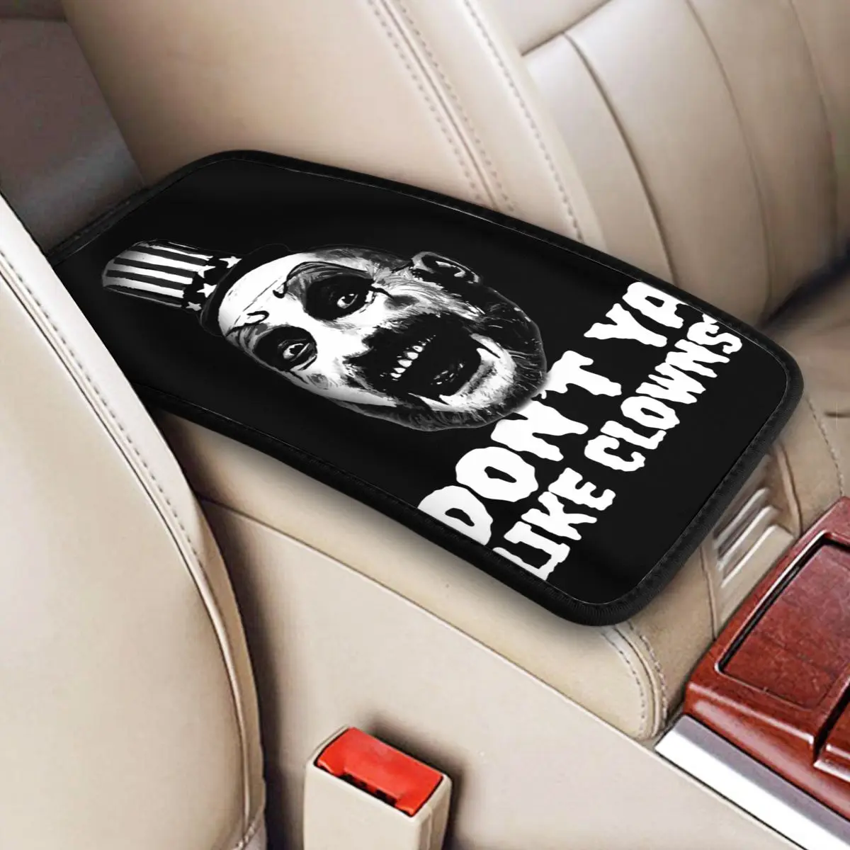 You're A Reject Center Console Cover Pad for Car Halloween Clowns Car Interior Cushion Armrest Cover Mat Storage Box Pad Cushion