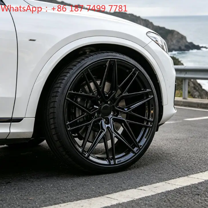18-24inch 6606-T6 Preformence Gloss Black Mulit Spoke Forged Alloy Passenger Car Wheel Rims Universal Sport Wheels