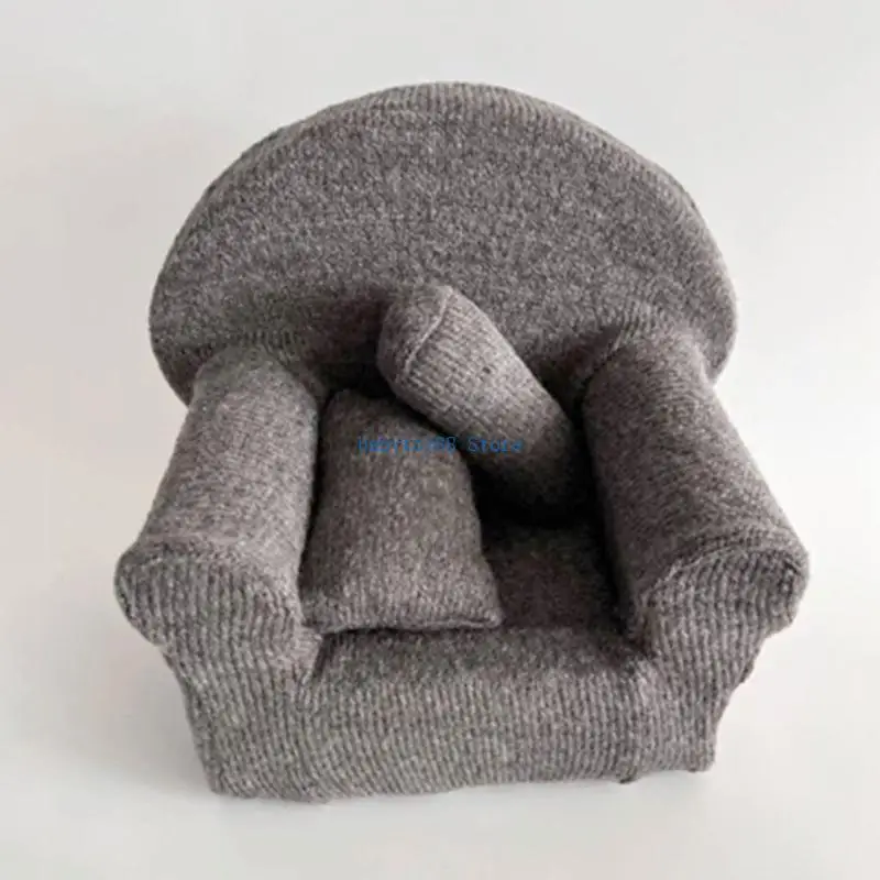 Y4UD 3 Pcs 신생아 사진 소품 아기 소파 베개 세트 유아 사진 촬영 포즈 보조 의자 쿠션