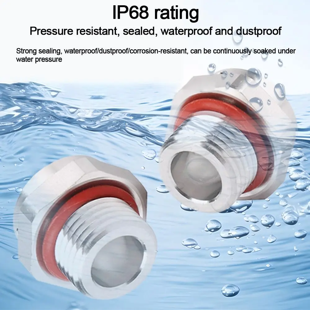 New 304 Stainless Steel Air Vent Valve Screw In M5 M6 M8 M10 M12 Metal Vent Plug Waterproof Breather Vent Valve