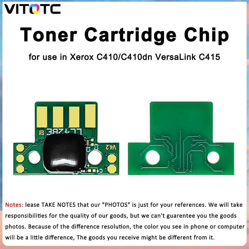 4 Color Toner Reset Chip For Xerox C410 C410DN VersaLink C415 Printer Cartridge Chips