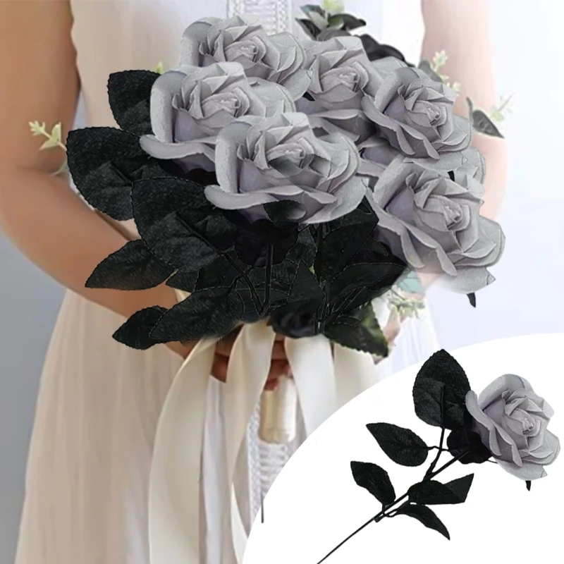 人工バラの花束,結婚式の装飾のための現実的なシミュレーション,キッチンと庭の装飾,12個