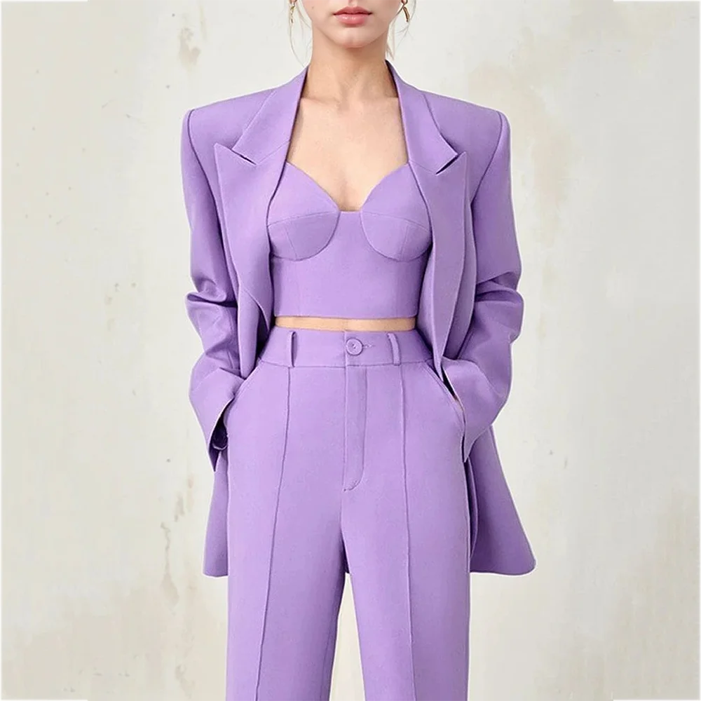 

Деловой повседневный женский костюм из двух предметов с остроконечными лацканами, стильный двубортный деловой наряд, женская куртка, брюки по индивидуальному заказу