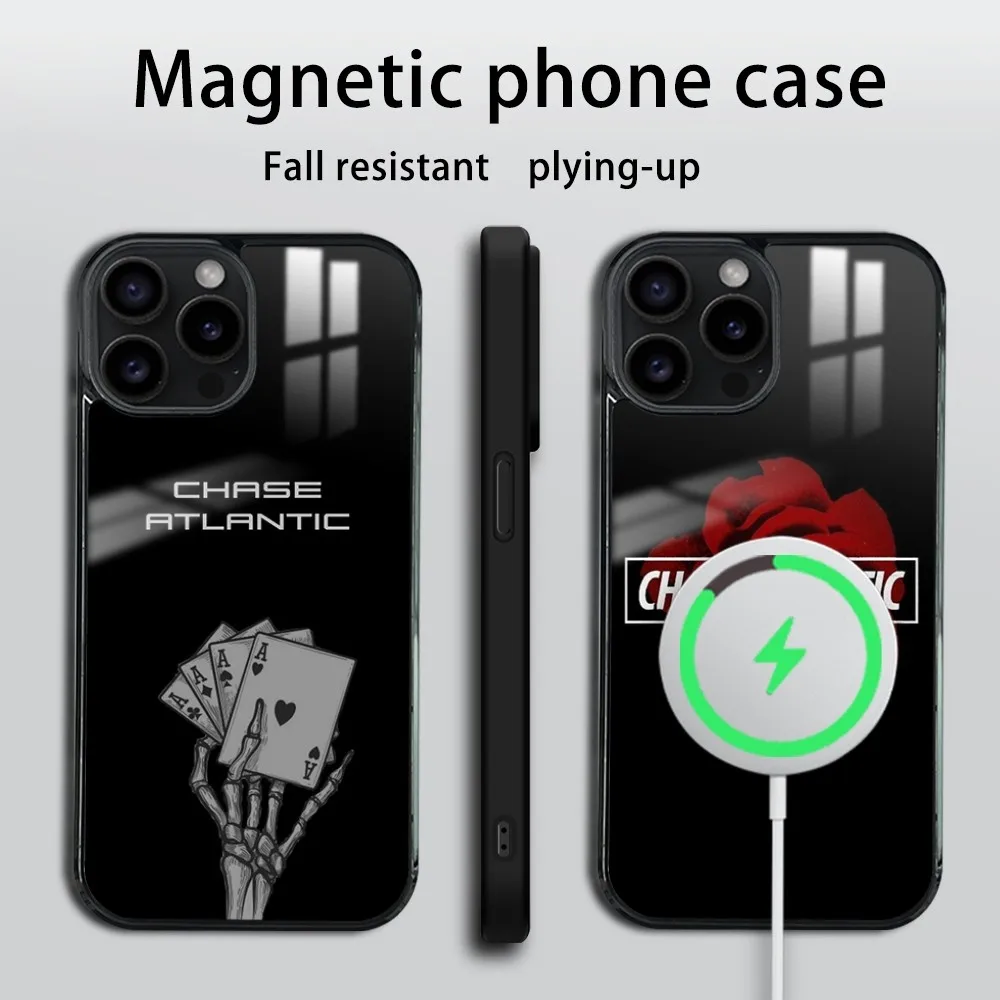 C-Chase Atlantic Music Phone Case For iPhone 16 15 14 13 12 11 PRO MAX PLUS Mini Magnetic wireless mirror phone case